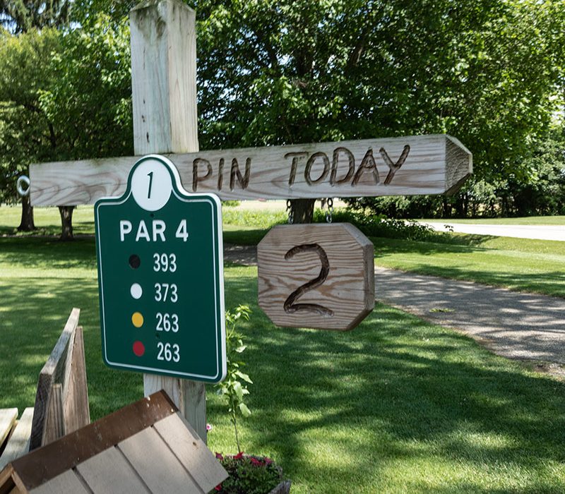 Cedar Lake Golf Course hole 1 marker