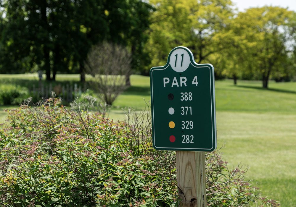 Cedar Lake Golf Course hole 11 marker
