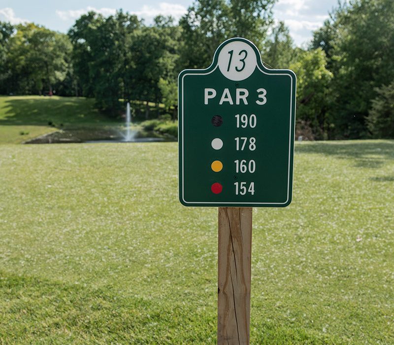 Cedar Lake Golf Course hole 13 marker