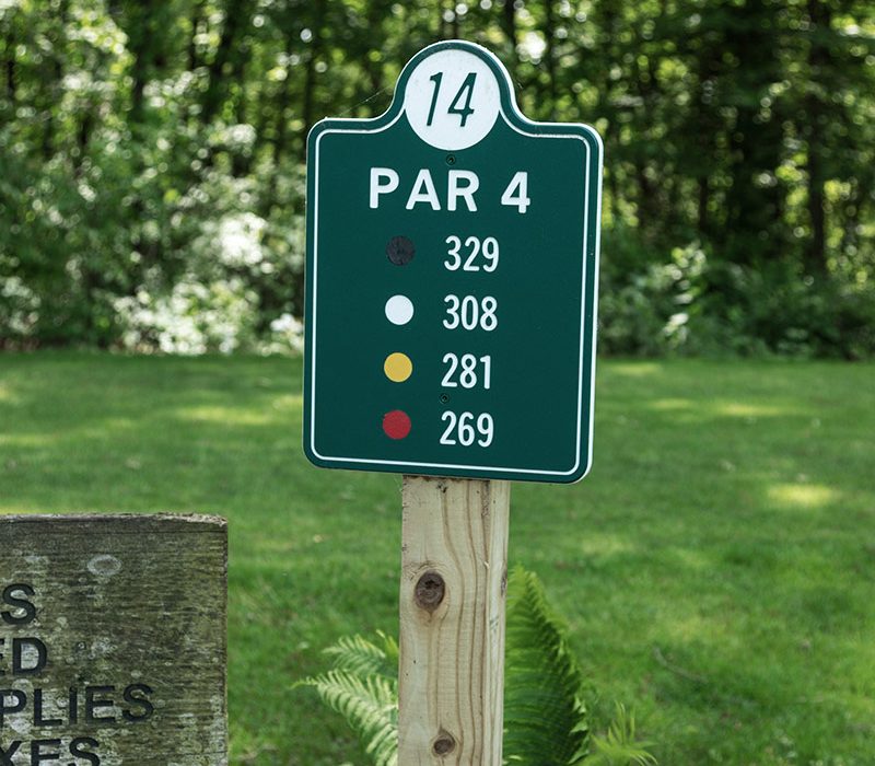 Cedar Lake Golf Course hole 14 marker
