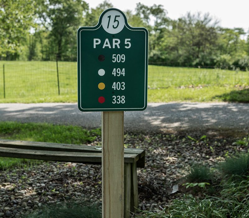 Cedar Lake Golf Course hole 15 marker
