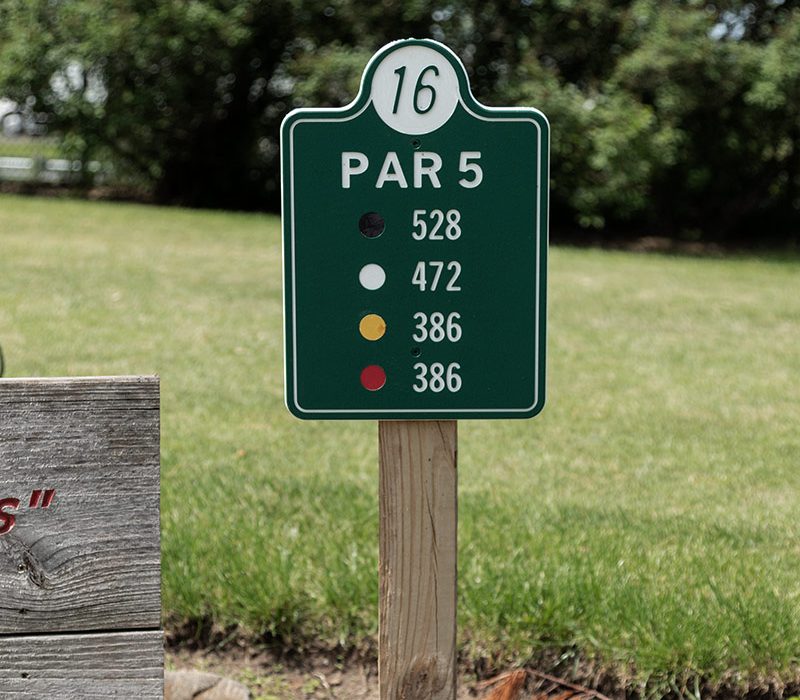 Cedar Lake Golf Course hole 16 marker