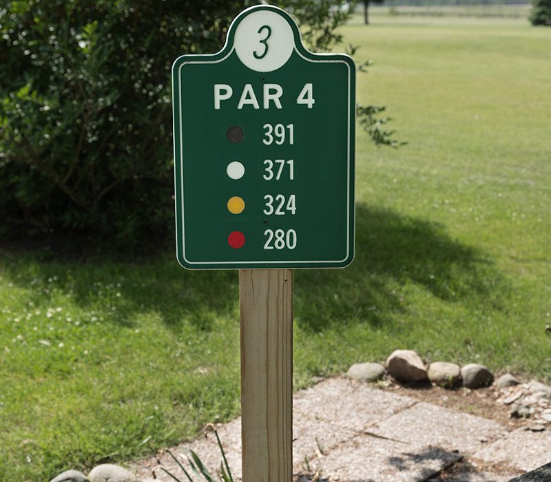 Cedar Lake Golf Course hole 3 marker