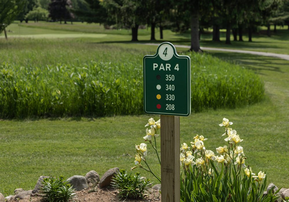 Cedar Lake Golf Course hole 4 marker