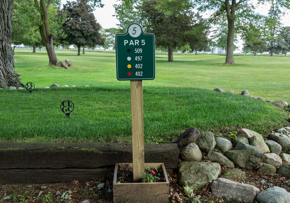 Cedar Lake Golf Course hole 5 marker