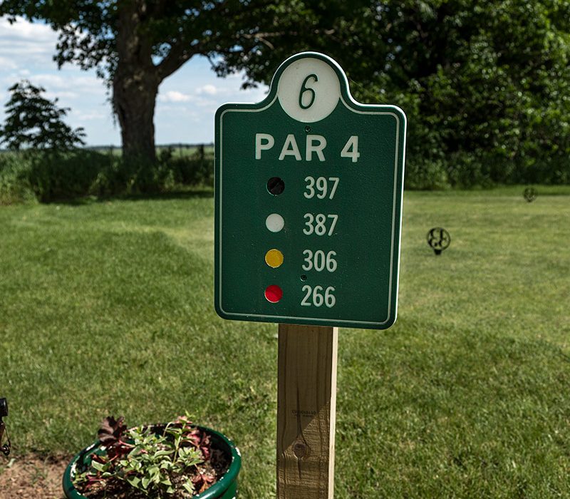 Cedar Lake Golf Course hole 6 marker