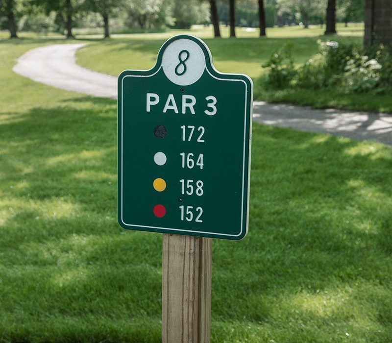 Cedar Lake Golf Course hole 8 marker