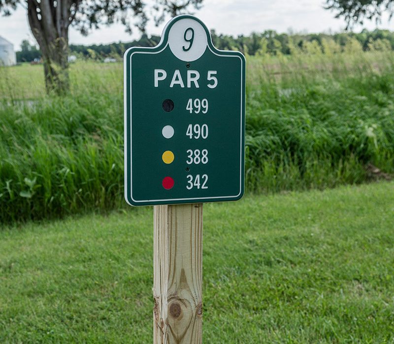 Cedar Lake Golf Course hole 9 marker