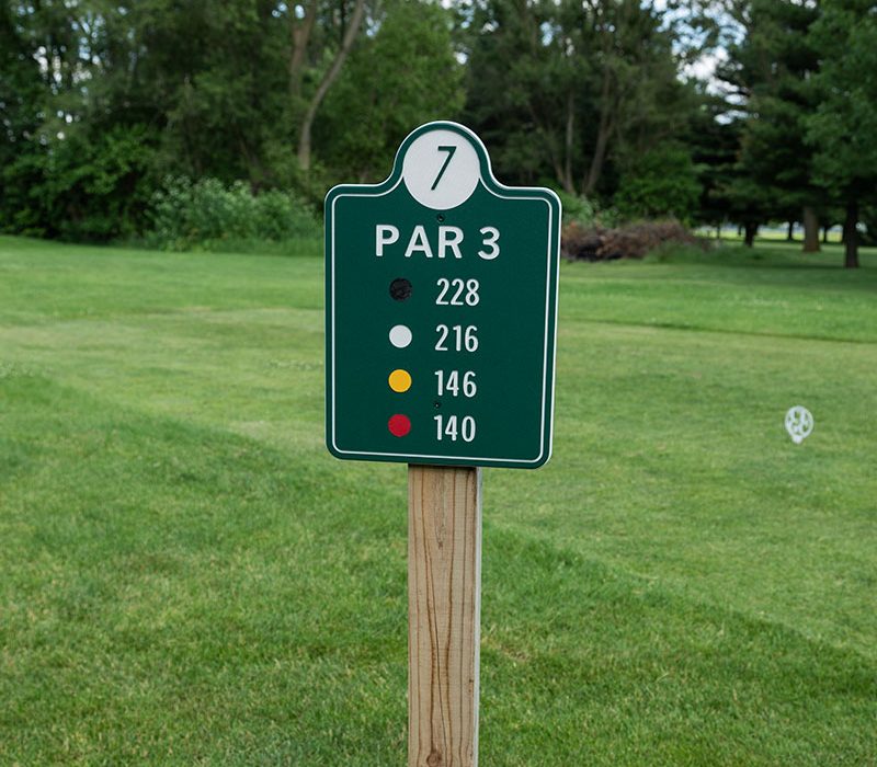 Cedar Lake Golf Course hole 7 marker